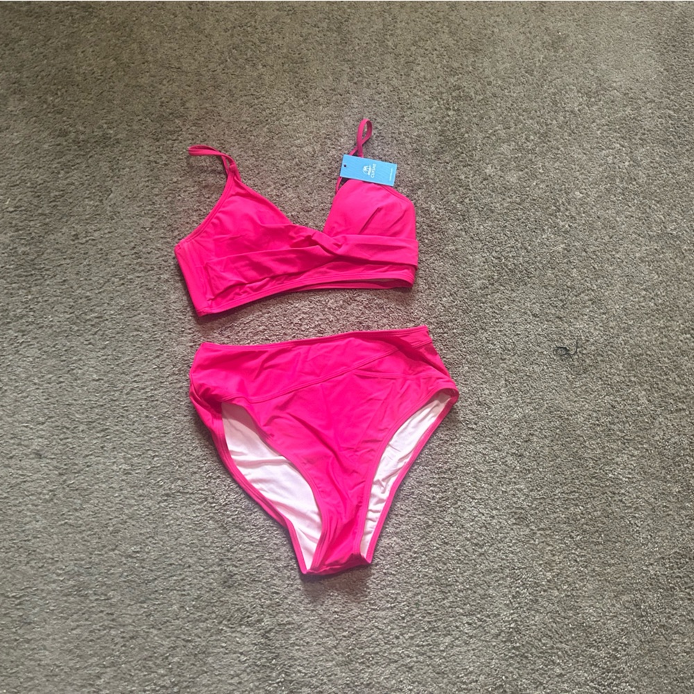 Hot pink bikini
